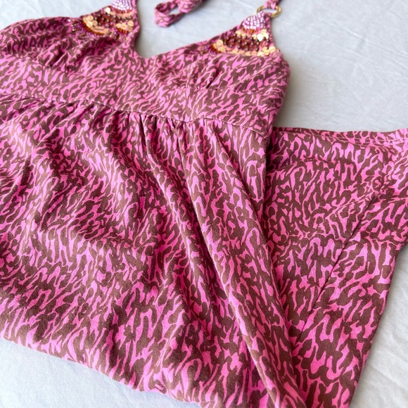 Vintage Victoria Secret Sexy Bra Top Halter Swim Suit Cover Up Dress - Picture 7 of 16